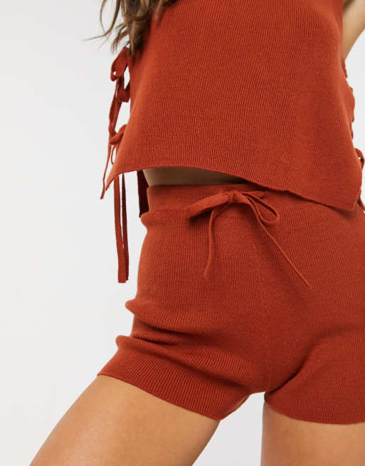 ASOS DESIGN – Mix-and-Match – Lounge-Shorts aus Rippstrick