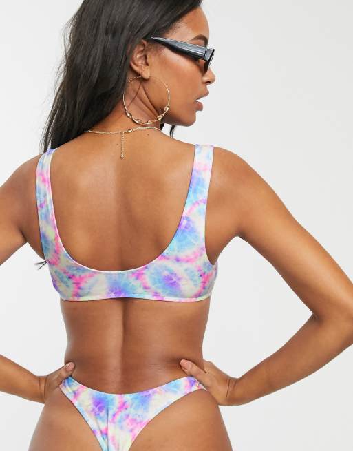 Neon tie 2024 dye bikini