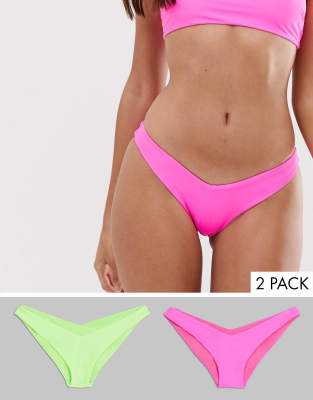 asos neon bikini