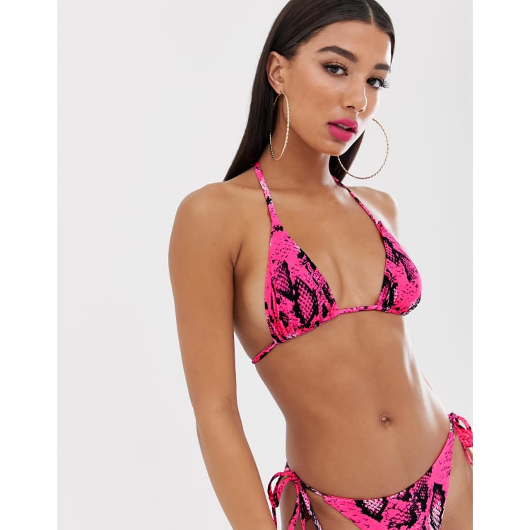 Asos neon snake store bikini