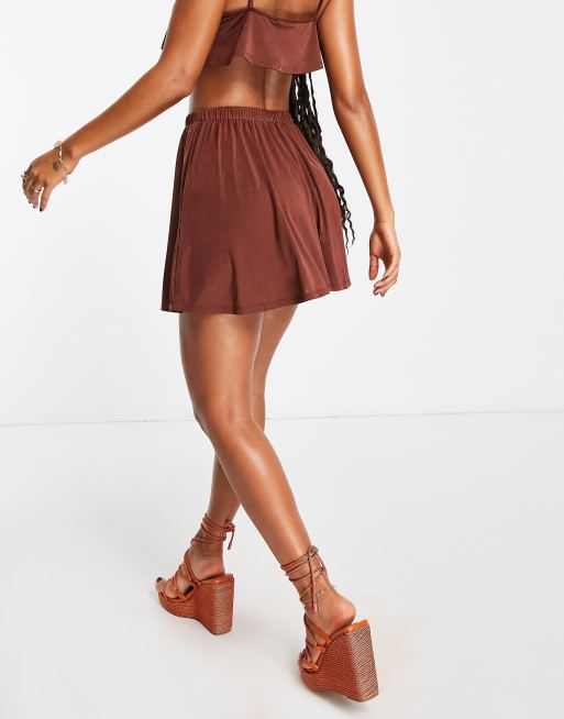 Brown skirt cheap match