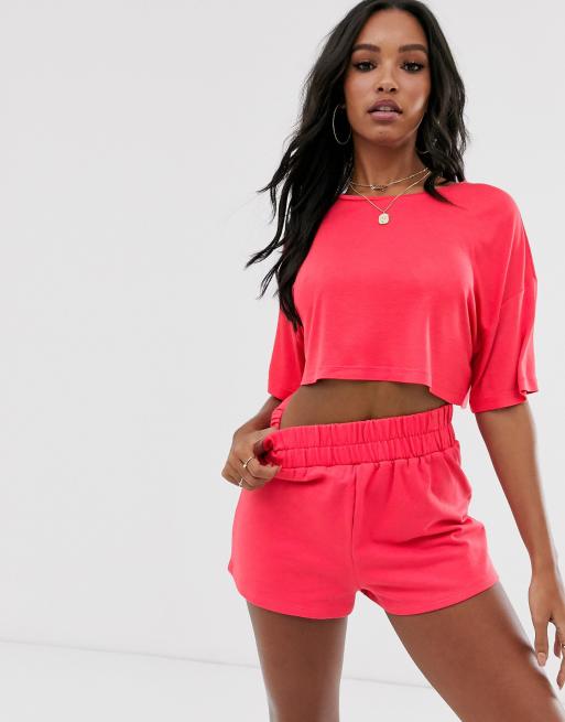 ASOS DESIGN - Mix and Match - Ensemble confort short et t-shirt court à emmanchures basses, 2 de 3