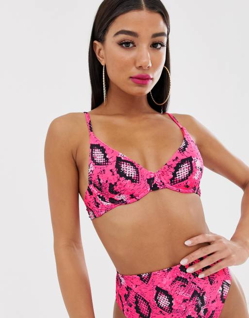 Asos neon best sale pink top