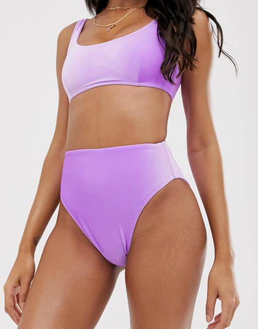 Purple high waisted store swimsuit