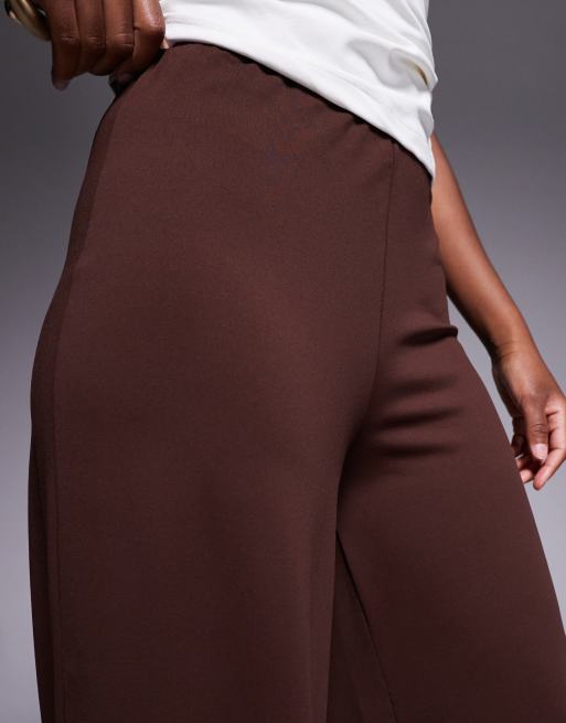 ASOS DESIGN - Mix en match - Broek met wijde pijpen in bruin, 5 van 5
