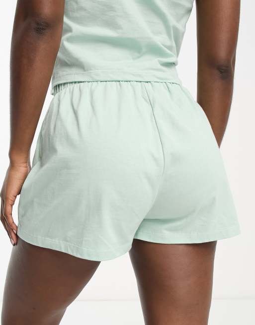 ASOS DESIGN - Mix en match - Katoenen pyjamaboxershort in saliegroen, 2 van 4