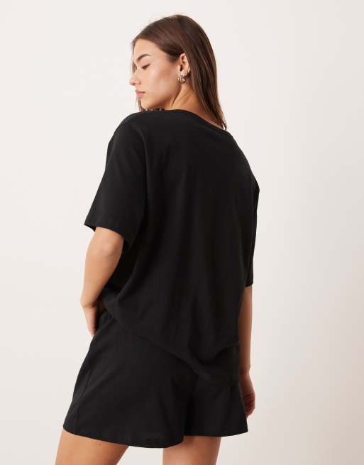 ASOS DESIGN - Mix en match - Katoenen pyjamashort in zwart, 2 van 4