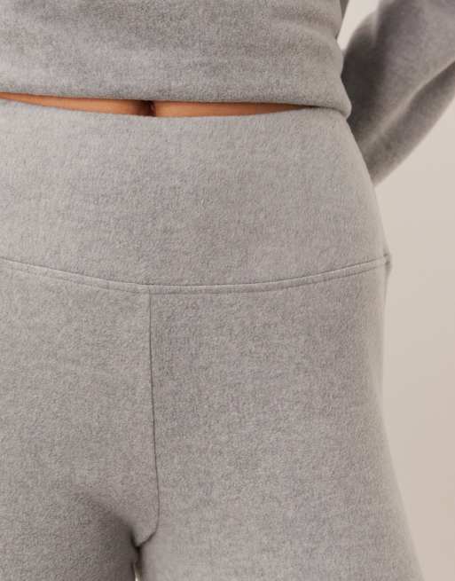 ASOS DESIGN - Mix en match - Lichtgewicht fleece lounge legging in lichtgrijs, 3 van 4