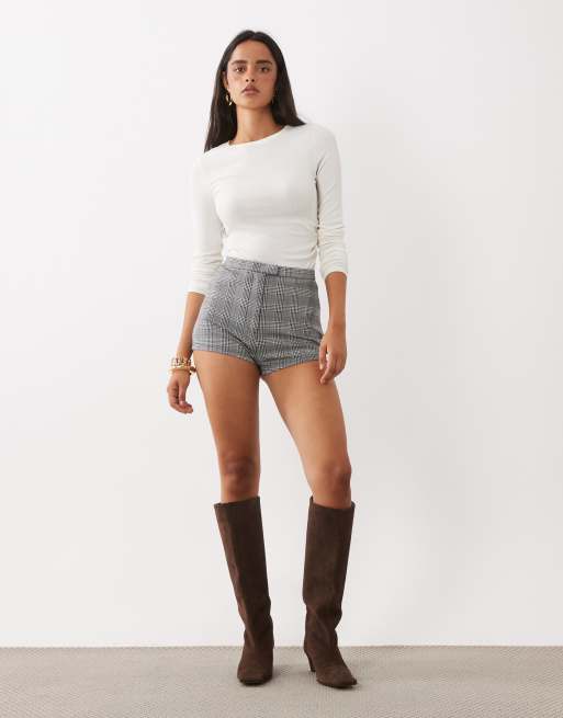 ASOS DESIGN - Mix en match - Nette geruite hotpant-short in zwart-wit, 2 van 5