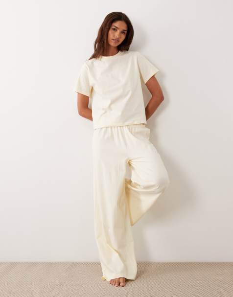 ASOS DESIGN - Mix en match - Pyjama in lichtgeel - view 1