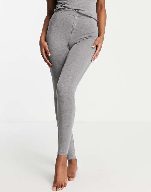 ASOS DESIGN - Mix en match - Pyjama-legging van viscose in grijs