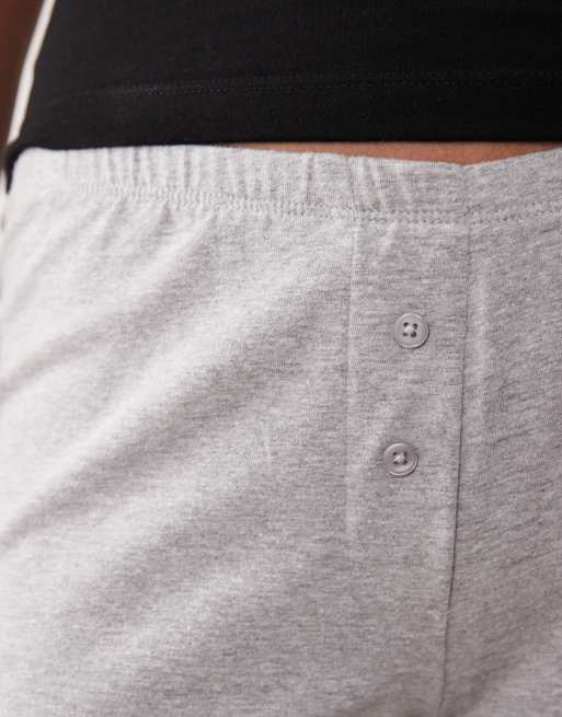 ASOS DESIGN - Mix en match - Set van 2 pyjamashorts met boxershort in zwart en gemêleerd grijs, 4 van 4