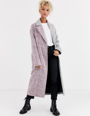 asos design leopard coat