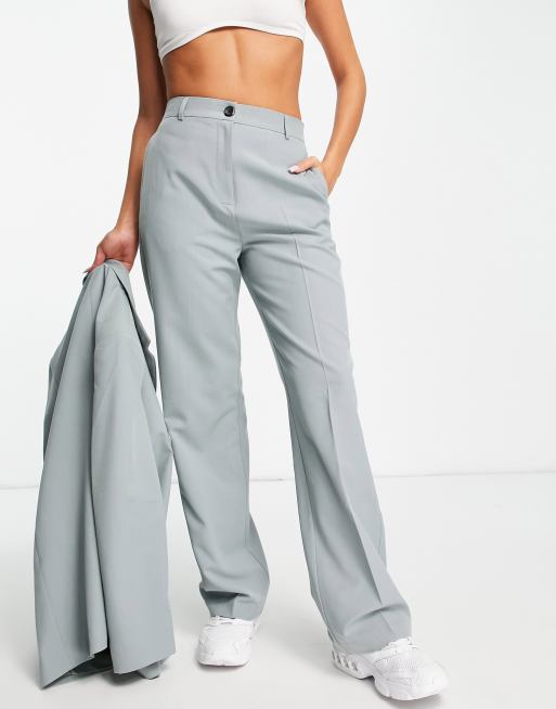 ASOS DESIGN – Mix & Match – Anzughose mit schmalem, geradem Schnitt in Salbeigrün