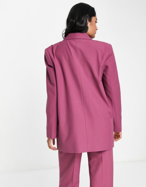 ASOS DESIGN - Mix & Match - Blazer de tailleur coupe masculine slim - Prune, 2 de 4