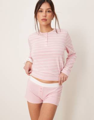ASOS DESIGN ASOS DESIGN mix & match boxer pyjama short in pink