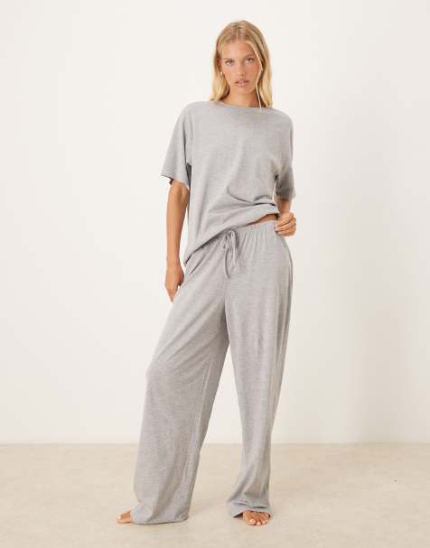 ASOS DESIGN mix & match cotton pajama pants in gray - view 1