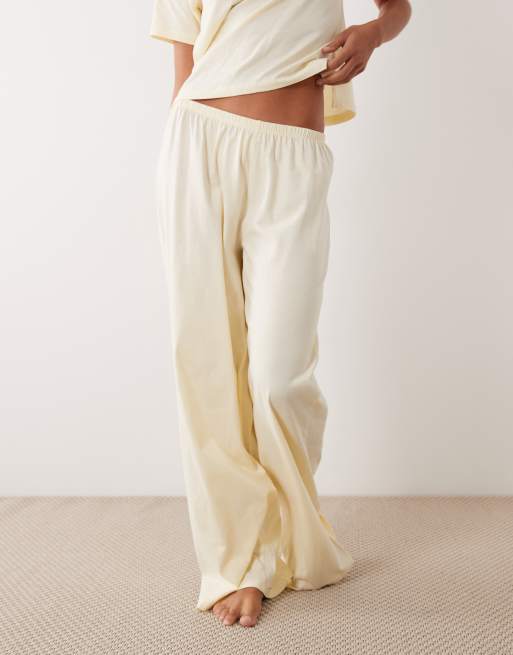 ASOS DESIGN Mix & Match cotton pyjama pants in buttermilk, 2 of 5