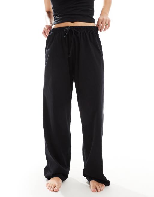 ASOS DESIGN mix match cotton pyjama trouser in black ASOS