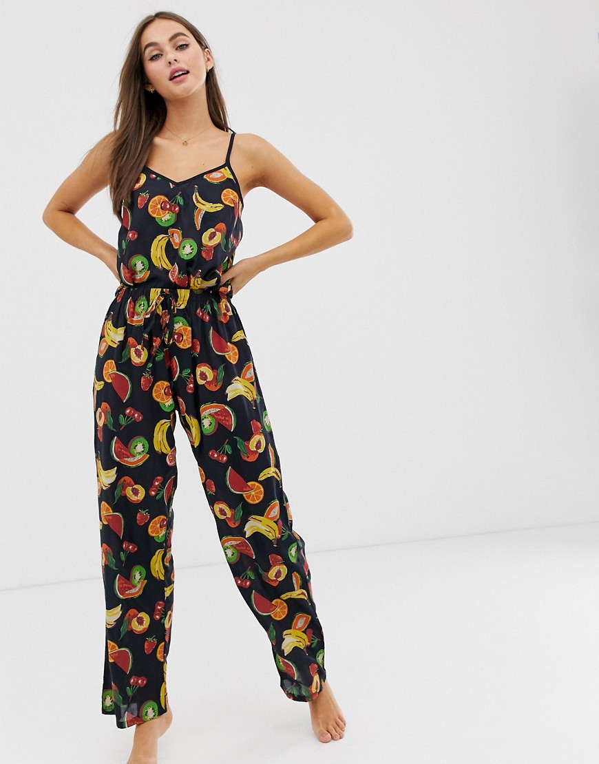ASOS DESIGN mix & match fruit pyjama trouser-Multi