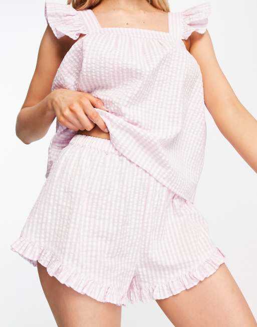 Ruffle discount pajama shorts