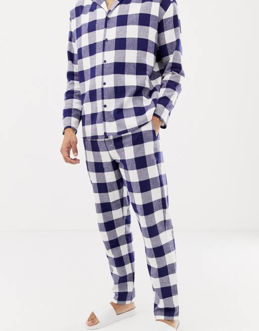 Asos Design Mix Match Ginghamrutiga Pyjamasunderdelar For Honom Och Henne Asos