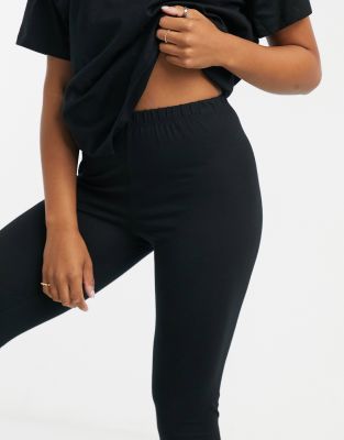 black pyjama leggings