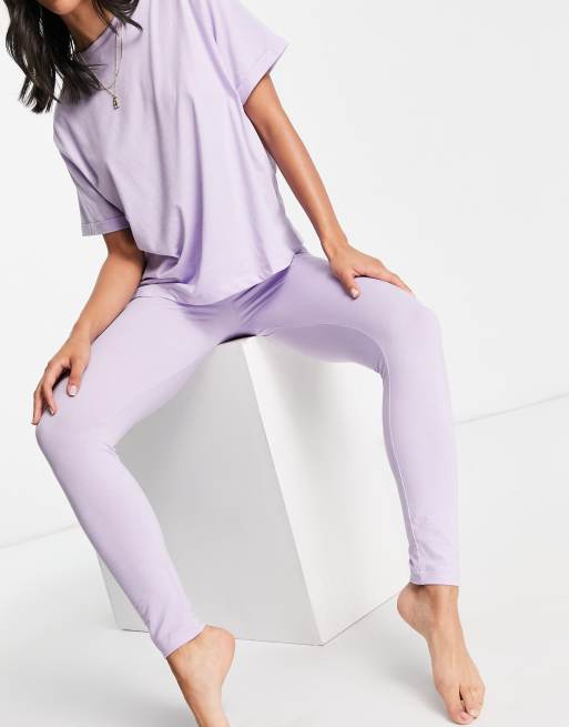 ASOS DESIGN mix & match pyjama set in lilac, 3 of 6