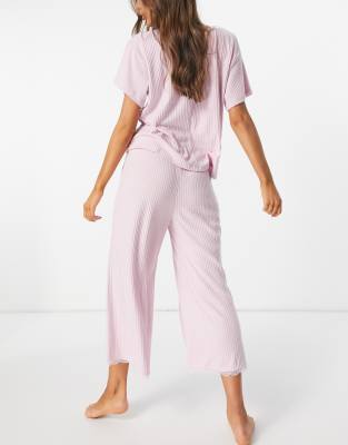 pink culotte trousers