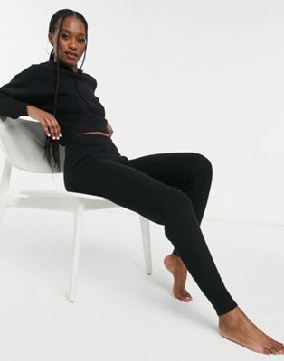 Loungewear Mix & Match - Jogger confort en maille de qualité supérieure - Noir