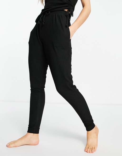 ASOS DESIGN - Mix & Match - Joggers da casa a coste super morbidi, colore nero