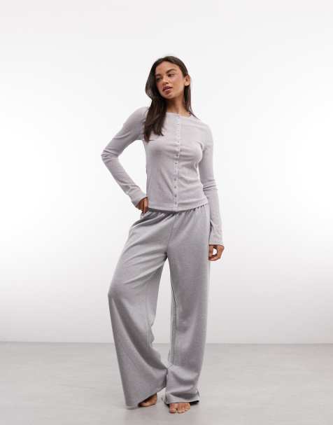 ASOS DESIGN mix & match joggingbyxor i gråmelerad - view 1