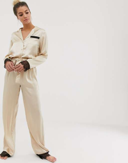 Satin top store and pants