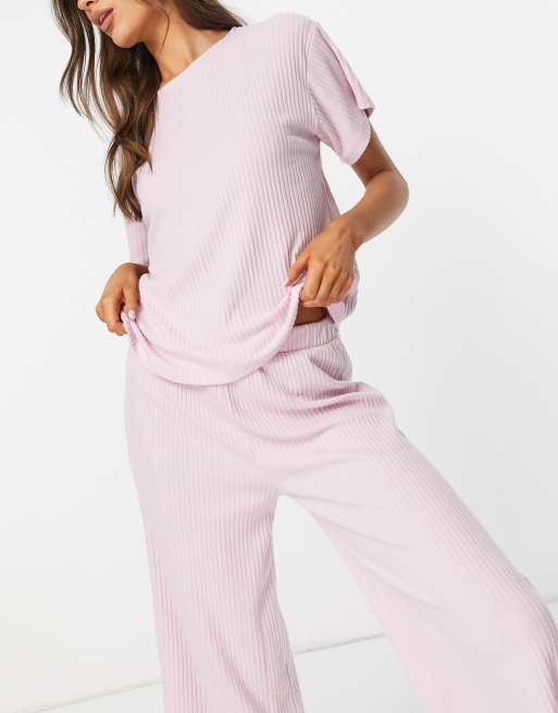 Asos Design Mix And Match Legeres Pyjama Oberteil Aus Geripptem