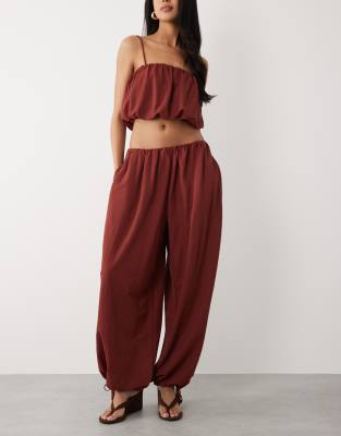 ASOS DESIGN mix & match linen look in rust red | ASOS