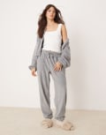 [ASOS DESIGN] ASOS DESIGN Mix & Match lounge fleece trackies in light grey XS Light Grey