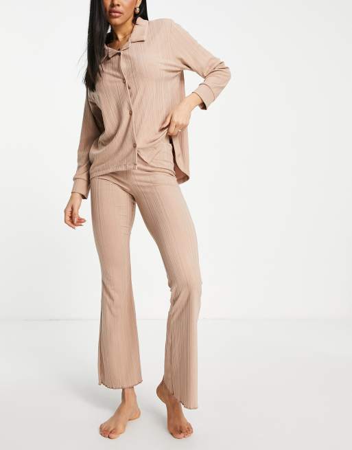 Brown Flared Lounge Pants