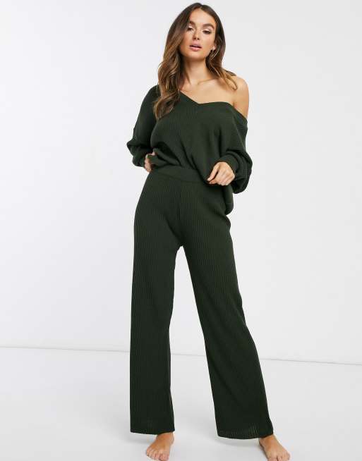 ASOS DESIGN mix & match lounge rib pants | ASOS