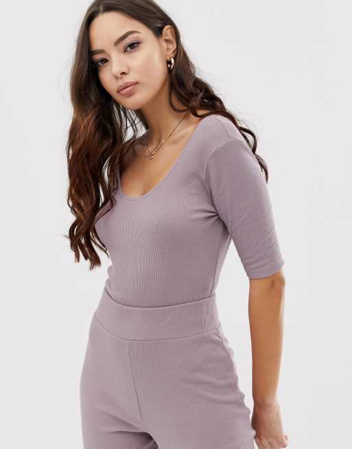 ASOS DESIGN – mix & match – lounge – Prążkowane body i legginsy, 2 z 3