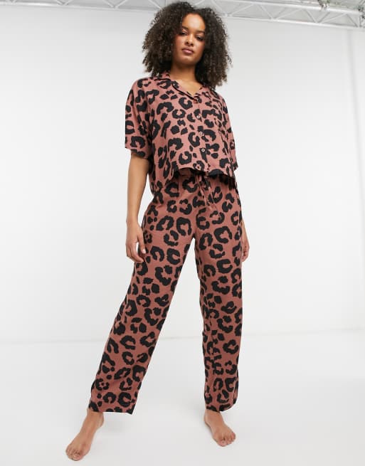 Asos leopard best sale print pyjamas