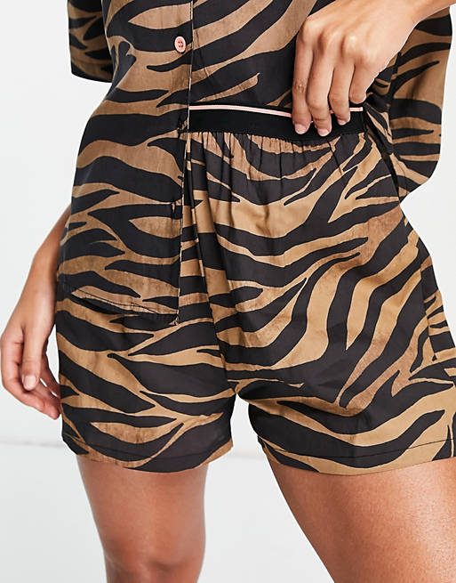 ASOS DESIGN mix & match modal zebra print pajama set | ASOS