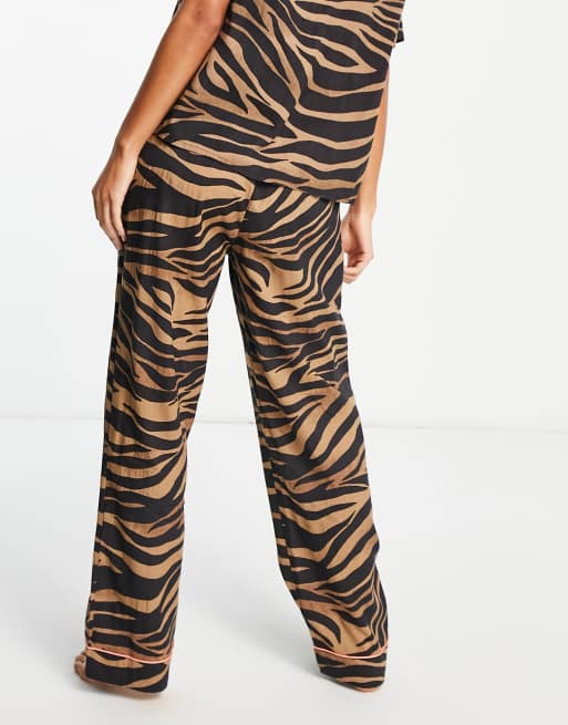 Zebra print pajama online pants