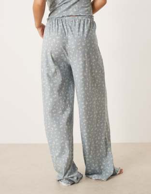 Asos Design Mix & Match Pajama Pants In Blue