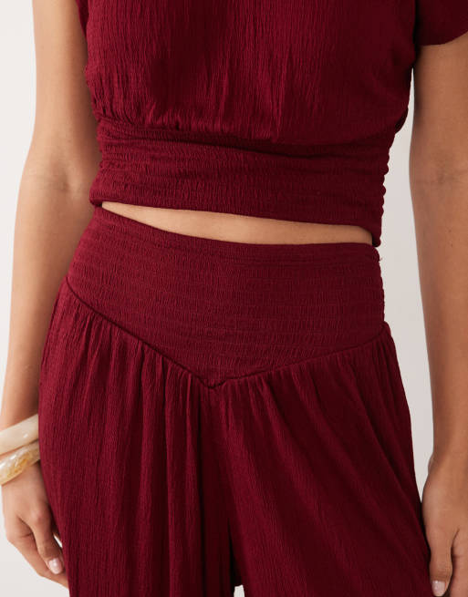 ASOS DESIGN - Mix & Match - Pantalon ample effet froissé à fronces - Baie, 3 de 5