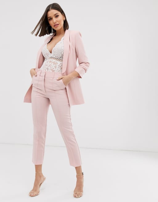 Ensemble tailleur best sale rose poudré