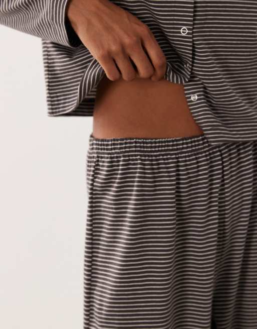 ASOS DESIGN - Mix & Match - Pantalon de pyjama à rayures - Marron, 5 de 5
