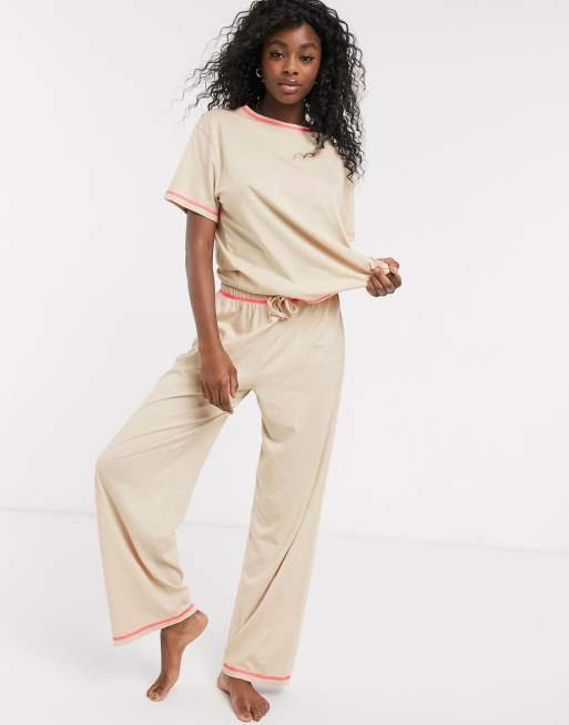ASOS DESIGN - Mix & Match - T-shirt et pantalon en jersey avec surjet fluo, 3 de 3