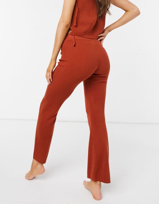 ASOS DESIGN - Mix & Match - Pantaloni da casa a zampa in maglia a coste, 2 di 4
