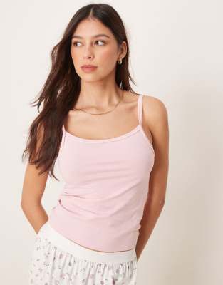 ASOS DESIGN - Mix & Match - Pyjama-Camisole in Rosa