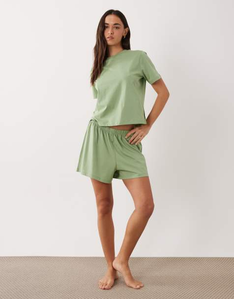 ASOS DESIGN - Mix & Match - Pyjama en coton - Pistache - view 1